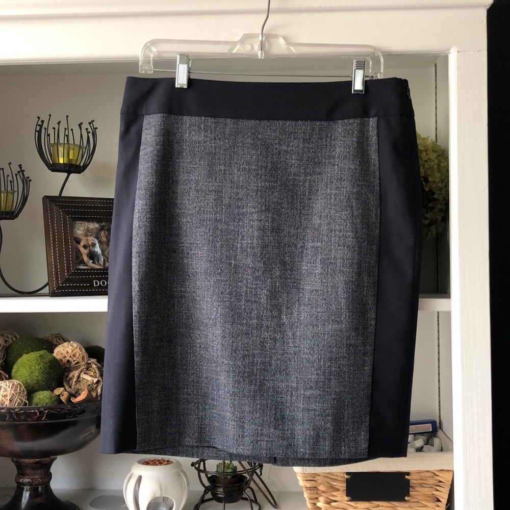Navy two tone skirt